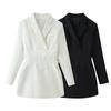 2025 Autumn European & American Women's Fashion: Waist-Cinched Temperament Suit Dress Short Skirt