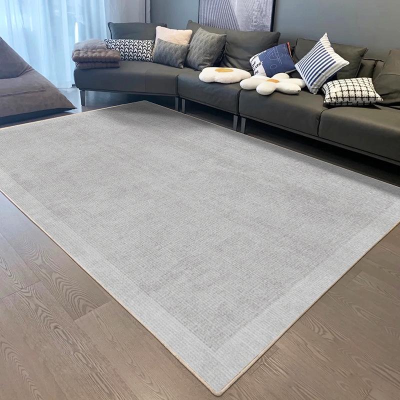 Moderne minimalistisk geometrisk gulvmatte i nøytrale toner for stue eller soverom