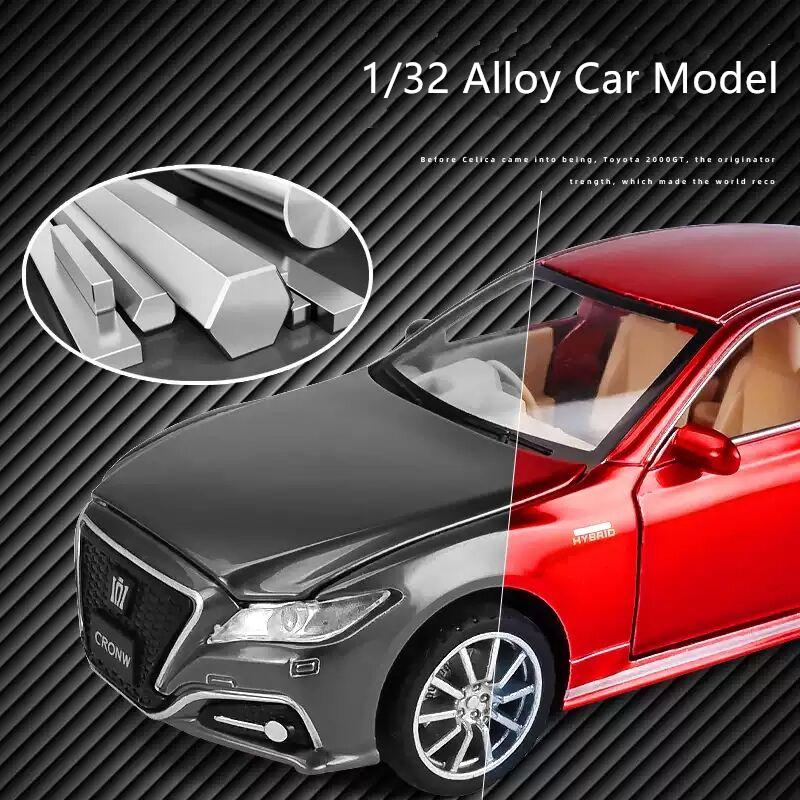 1/32 Toyota CROWN Alloy Car Model Diecasts & Toy Vehicles Metal Toy Car Model Simulation Sound Light Collection Gift