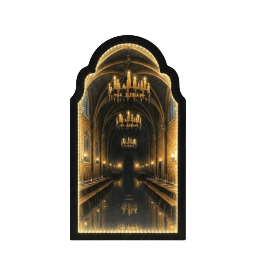 Beleuchteter leuchtender Geisterspiegel Geisterförmiger LED-Wandspiegel Gothic Horror