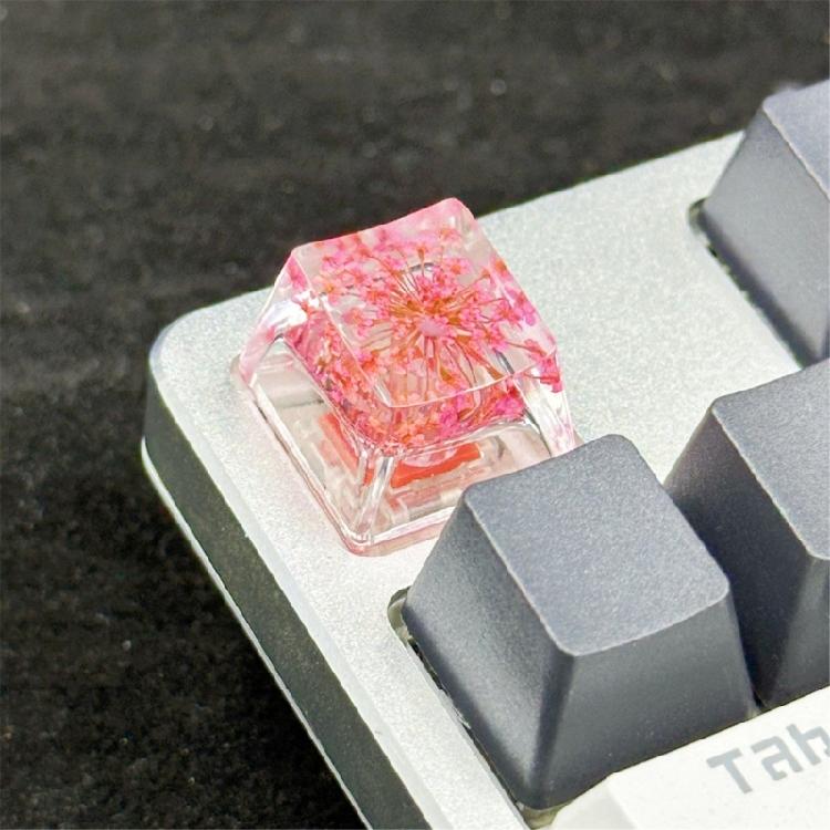 Colorful Flower Resin Keycap for Mechanical Keyboard with Backlights Computer Keyboard Keycaps Replaces