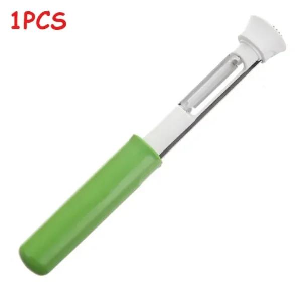 Professional 2-in-1 Fruit Corer & Peeler - Anti-Slip Grip for Apples/Pears/Peaches, Sharp Stainless Steel Blade, Compact Design