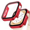 Glass+Case For Apple Watch 42 46mm 45mm 41mm 49mm 44mm 40mm Straight Edge Screen Protector Cover Case iWatch SE 6 7 8 9 10 Ultra