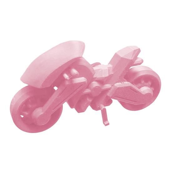 

3D Printed Motorcycle Figurine Movable Wheels Mini Desktop Ornament Sci-Fi Design Stress Relief Toy Creative Gift for Friends Home Office Decor рожевий