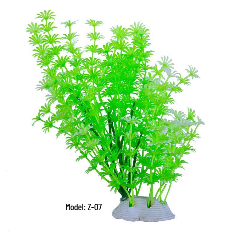 Aquarium Decor Set: Simulated Seaweed & Plastic Plants for Fish Tanks