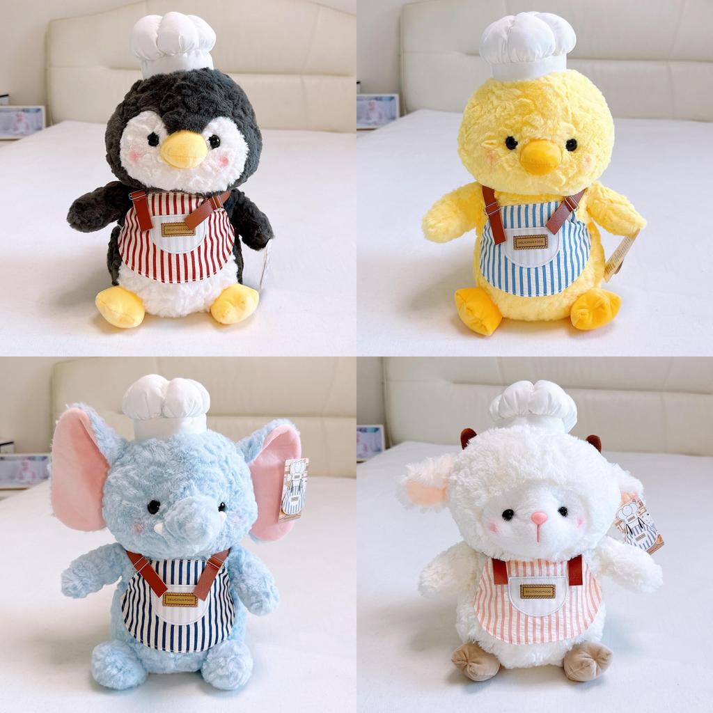 Foodie Penguin Plush Toy Chef Doll With Pp Cotton Filling For Kids And Collectors