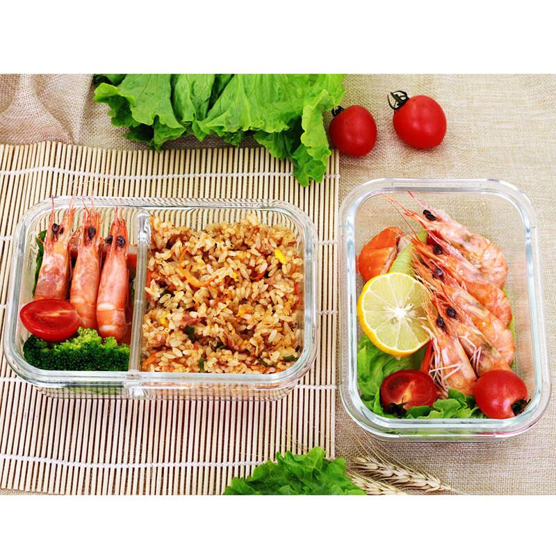 Dermas Heat-Resistant Glass Lunch Box Set