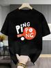 PING PONG Sport Lovers Gifts Print Streetwear Letter Graphic Minimalist Art Style Men's Women T Shirt Tee Oversized Short Sleeve