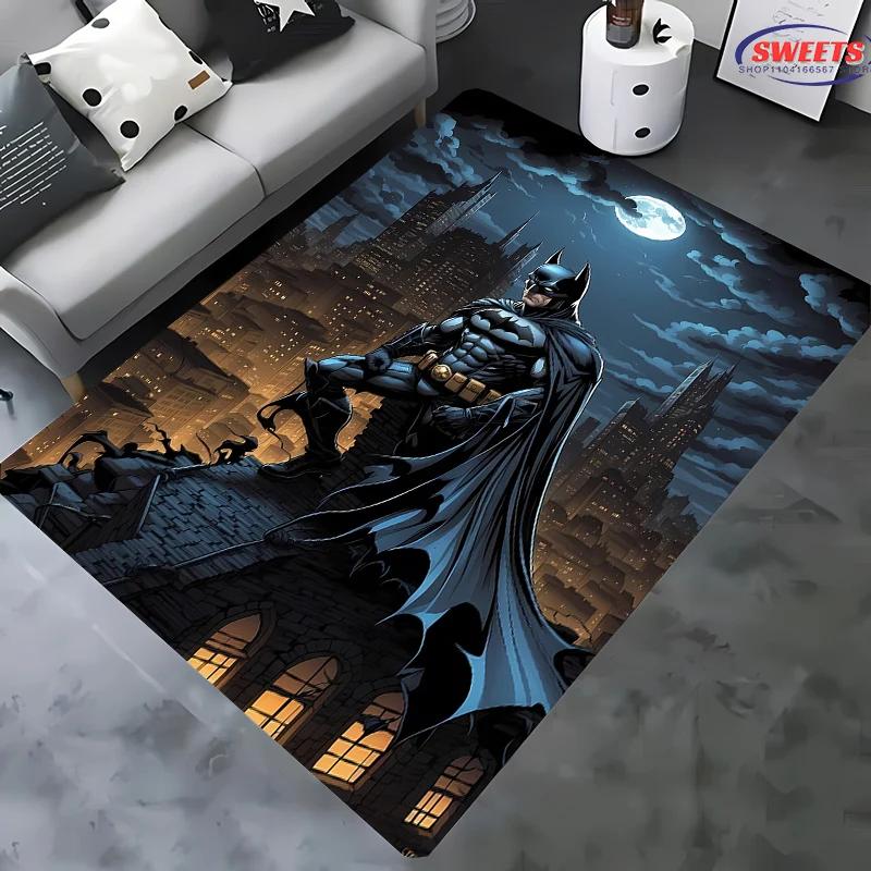 Nový koberec do DC Batman oblasti, volba do obývacího pokoje, ložnice, k pohovce, do kancelářské zóny, dětského pokoje, protiskluzová, pratelná v pračce podložka, dárek