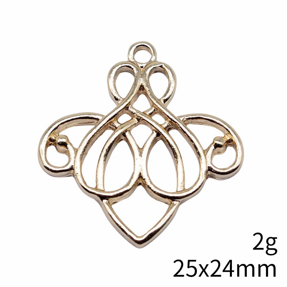 Wedding Anniversary Charms For Italian Bracelet Geometric Hollow Charms Pendant Women's Clothing Pendant Accessories