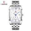 CHENXI 8209 Men's Sport Watches Luxury Retro Square Wristwatches Leather Strap Waterproof Quartz Power Reserve for Casual Sports