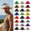 Elegante Cappello a Tesa Larga Fedora in Feltro di Lana, Panama Unisex con Fascia in Ecopelle, Caldo Cappello Trilby Vintage Invernale per Donne Uomini Moda Autunnale alla Moda