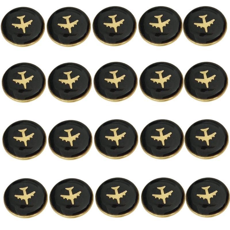 Mixed Sewing Buttons Easy Install Uniform Buttons Durability Uniform Suitable for Airline and Airport Academy Students