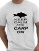 Keep Calm And Carp On Men's Funny Fishing Fishing T-Shirt Gift Size S-XXLWill Open In a New Window or Tab