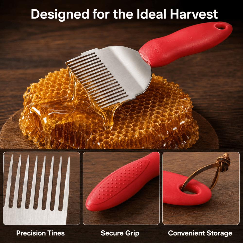 18 Tines Beekeeping Fork Plastic Handle Honey Cutter Durable Apiculture Tool Honey Extraction