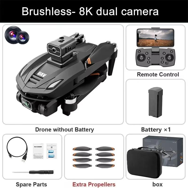 V168 Pro MAX Drone 8K Professional Dual HD Camera GPS 5G WIFI FPV 360° Obstacle Avoidance Brushless Rc Quadcopter Drones Toys