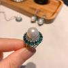 Live Streaming New Emerald Australian Pearl Earrings Rings Necklaces Fairy Style Women's Fashion