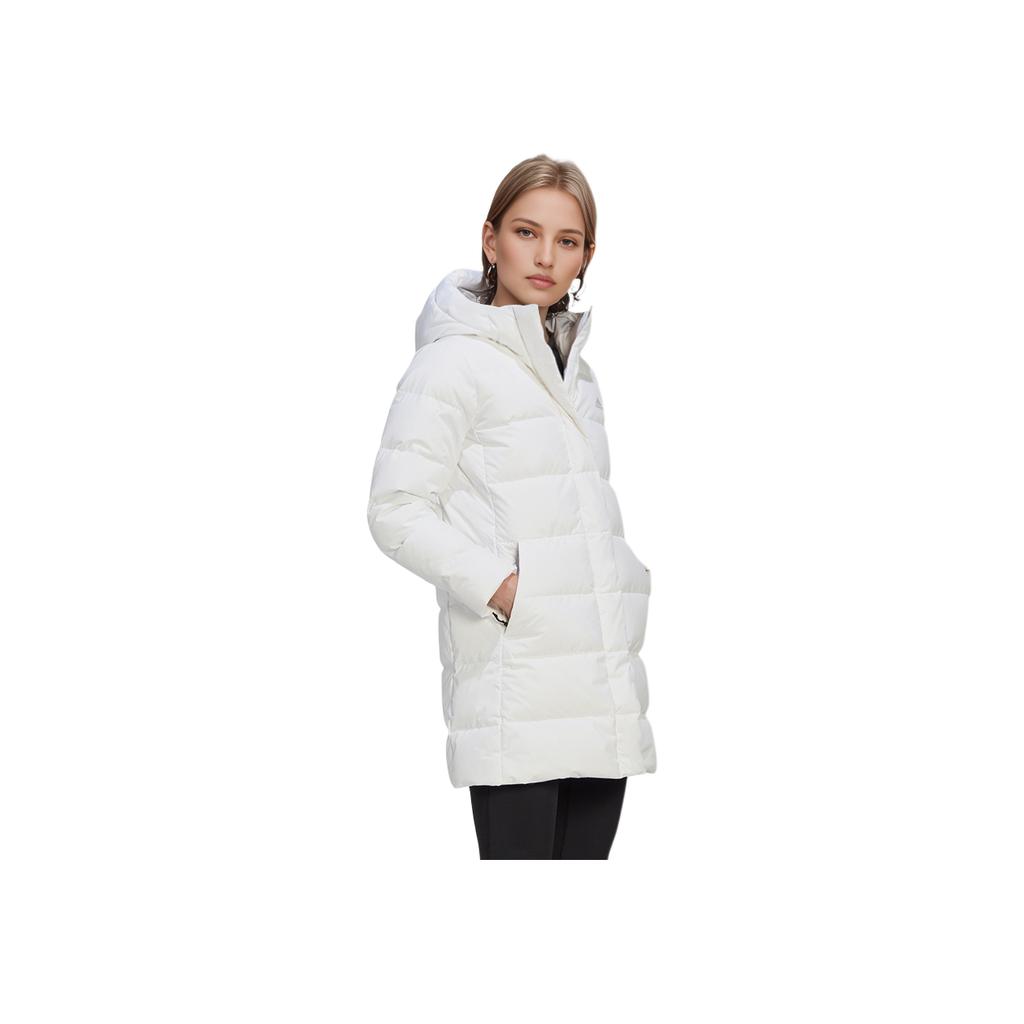 Adidas Manteau Mi-long Doudoune à Capuche Sports Outdoor Hiver Femmes Manteaux Blanc GE9992