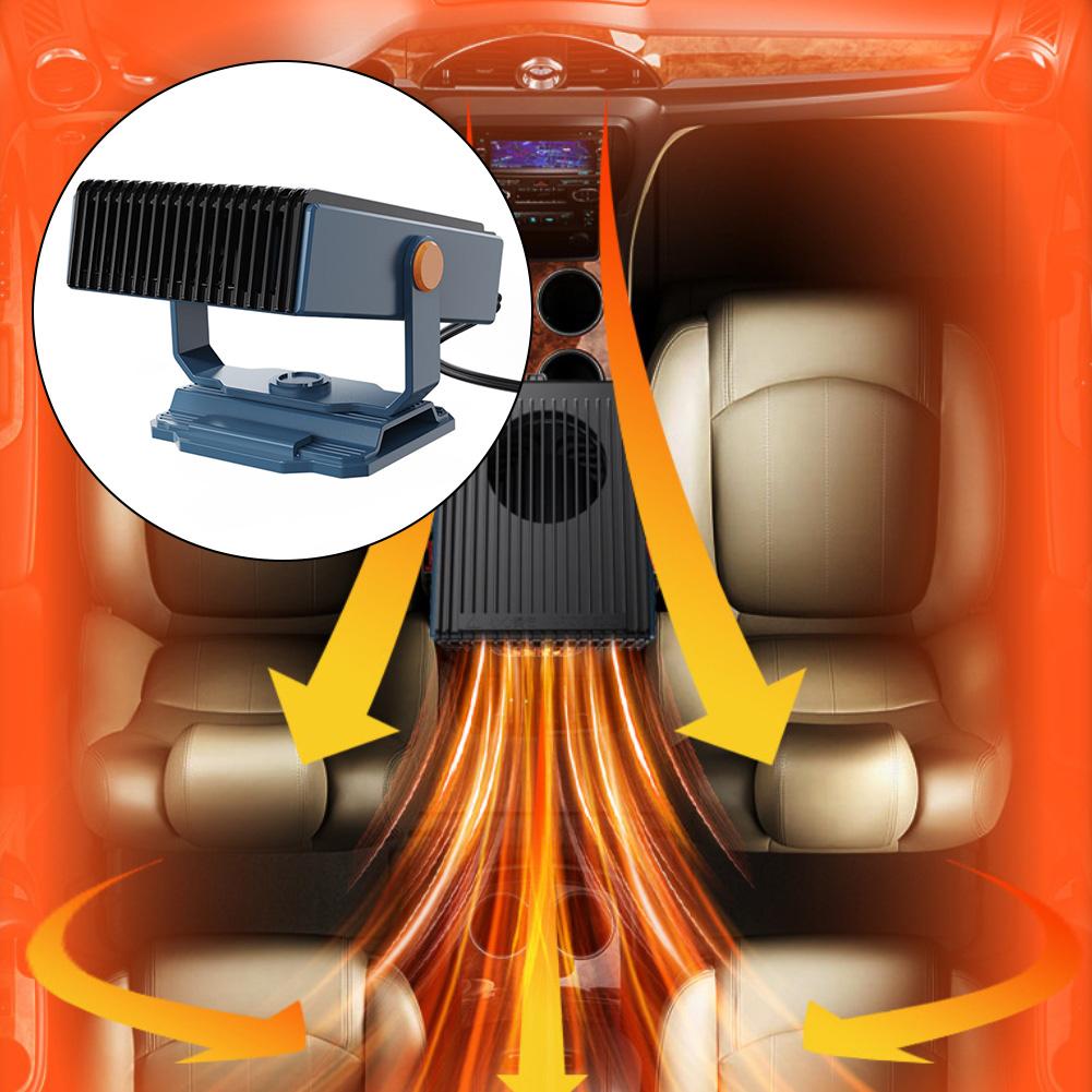 Tragbarer Autoheizlüfter 12V 150W Heiz-Kühl-Enteiser-Entfrostergerät Mit 360° Drehbarer Basis Für Alle 12V Fahrzeuge