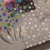 1 Sheet Ocean Shell Jellyfish Nail Stickers Colorful Shell Conch Seastar Adhesive Nail Decal Mermaid Aurora Beach Shell Slider