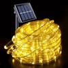 1pc Solar LED String Light 100/200/300 LED Tube Rope String Lights With 8 Modes Outdoor Waterproof For Home Garden Walkway Dceor