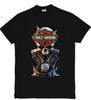 Grafické unisex tričko inspirované Harley-Davidsonem Grafika s orlem a lebkou S-3XL