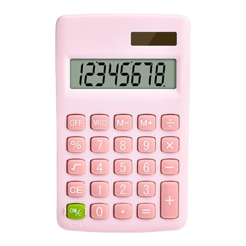 8 Digit Desktop Calculator Large LCD Display Solar/Battery Double Power Office Calculator for Home School Computing Use