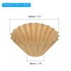 PATIKIL 2-5 Cup Wave Coffee Filters, Brown Paper Filters, 185x50mm, for Cafes, Cake Shops, and Kitchens (100 Filters)