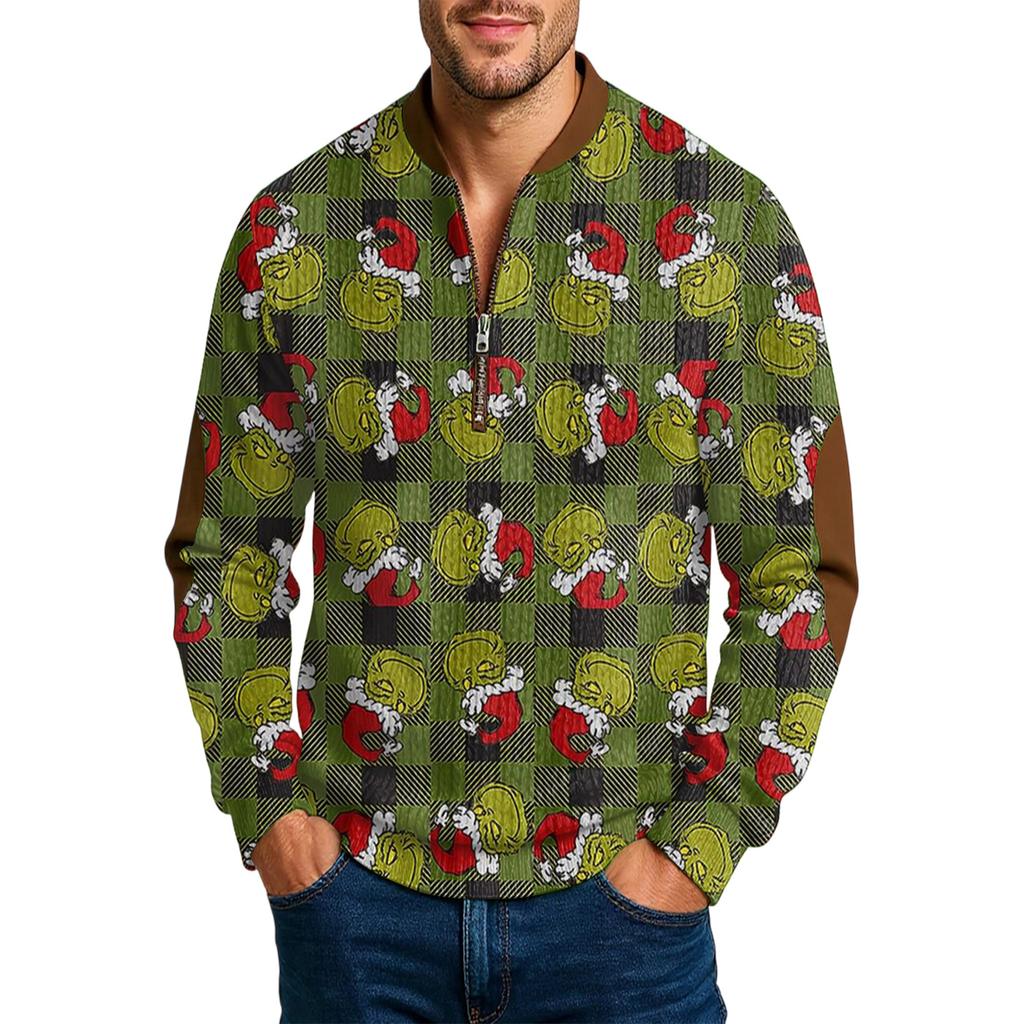 Men'S Outdoor Zipper Long Sleeved Sportswear Casual Sweatshirt