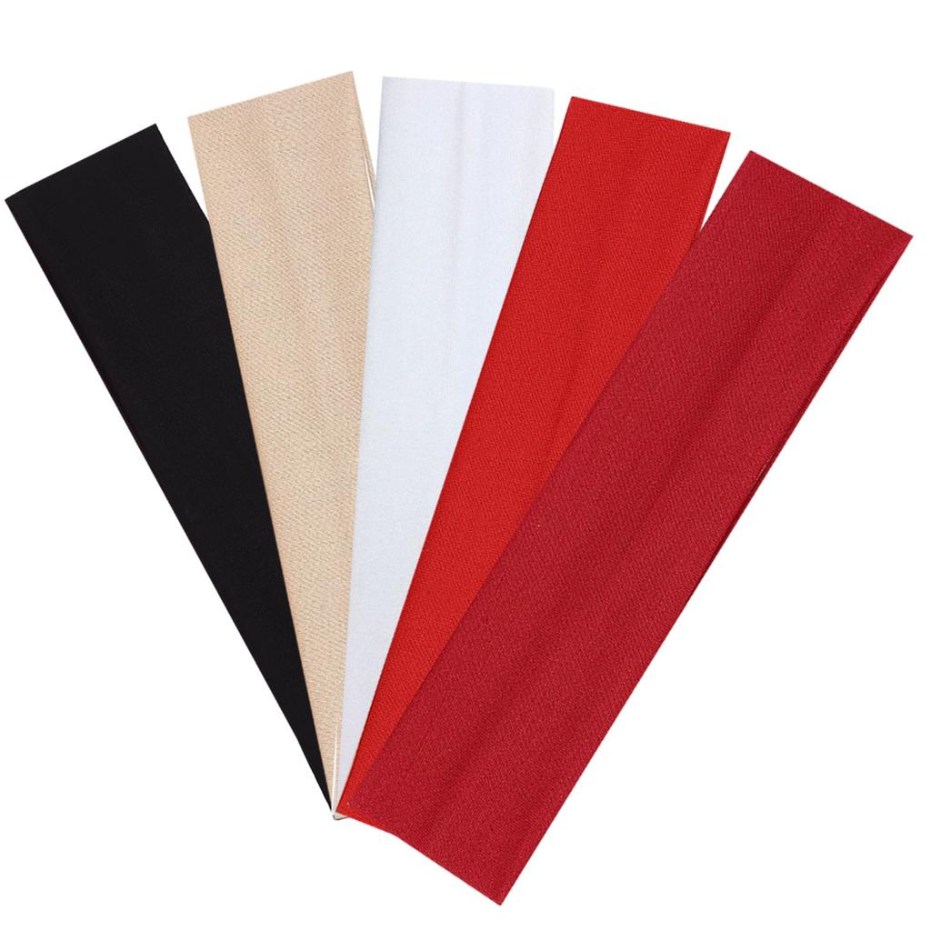 5PCS Outdoor Sports Headband  Fitness Hairbands Woman Hair Wrap Brace Elastic Cycling Yoga Running Exercising Sweatband