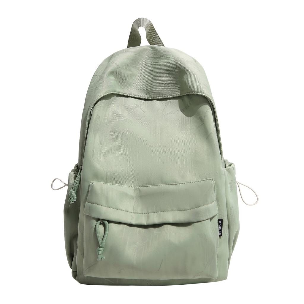 Schoolbag Korean version ins small fresh solid color backpack women's niche design casual backpack large capacity lightweight student schoolbag