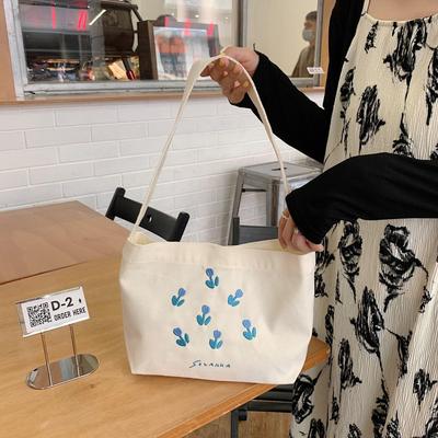 Tulip Canvas Crossbody Handbag: Cute and Versatile Single Shoulder Tote for Students