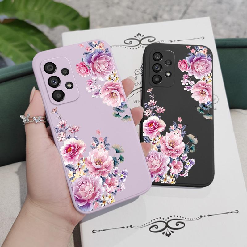 Satin Brocade Case For Samsung Galaxy A73 A53 A33 A23 A13 A03 A72 A52 A52S A32 A22 A12 A02 A02S A71 A51 A31 A21S 4G 5G Cover