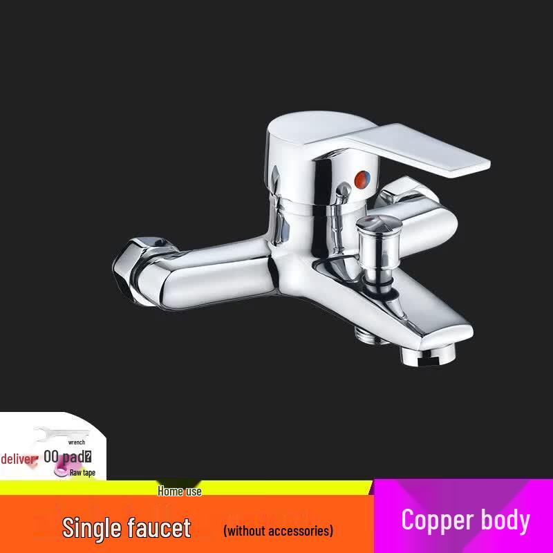 TLXT Full Copper Hot/Cold Shower & Bathtub Faucet Set