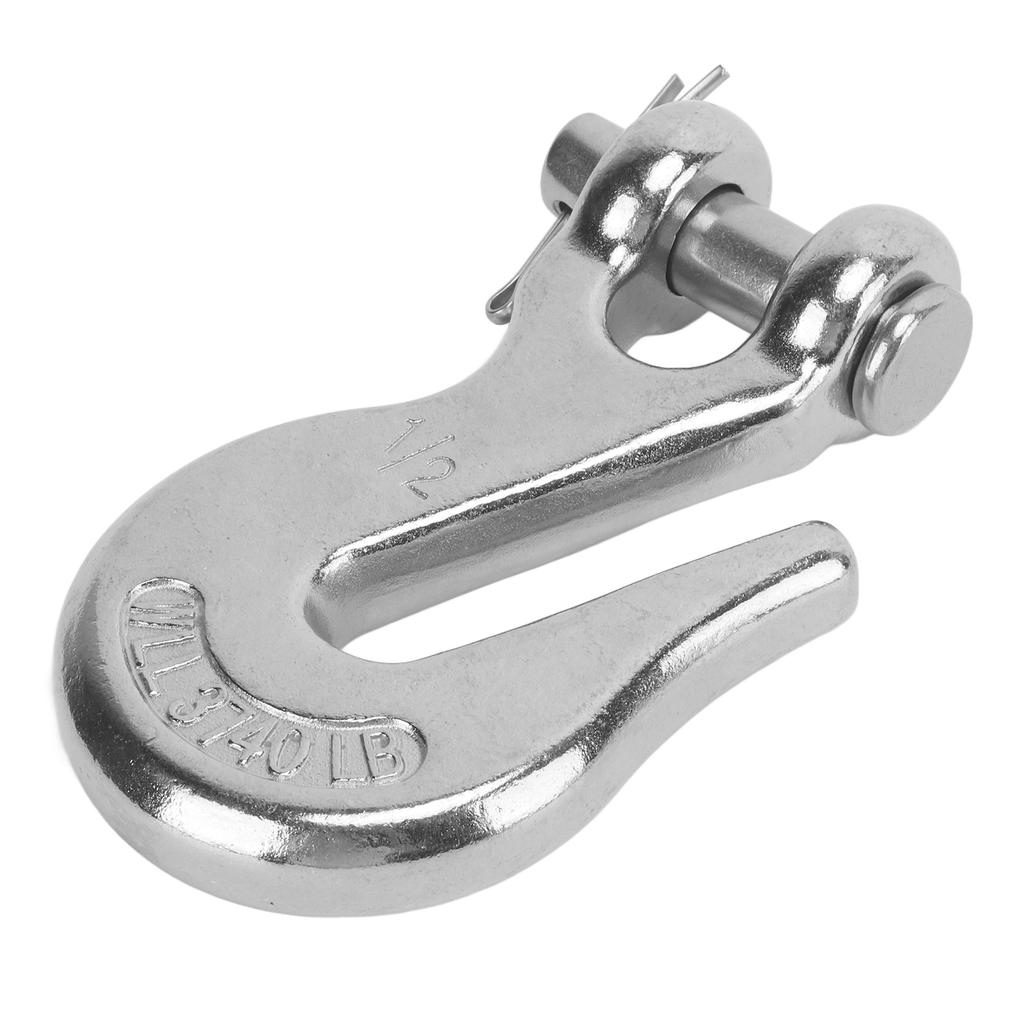 1 2in Slip Hook 3000lbs Load Bearing Capacity 316 Stainless Steel Lifting Hook for Marine Boat