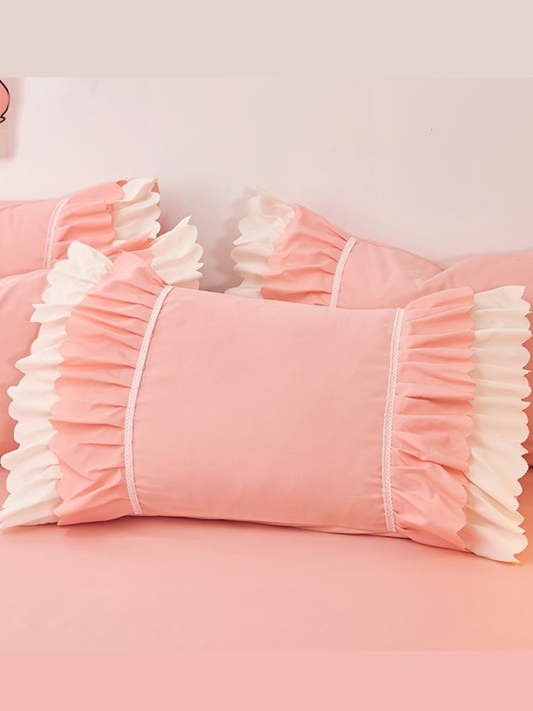 2 шт однотонные наволочки для домашнего постельного белья декоративные наволочки для свадебных подушек супер мягкие наволочки 48x74cm 2pcs 1698₽