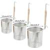 Panier à Frire Mini 24TE Cuillère Filtre pour Cuisson Pâtes, Nouilles, Raviolis, Frit