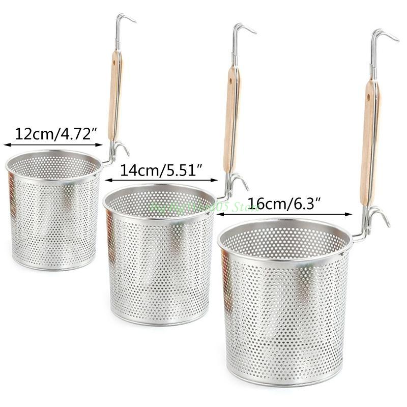 Panier à Frire Mini 24TE Cuillère Filtre pour Cuisson Pâtes, Nouilles, Raviolis, Frit