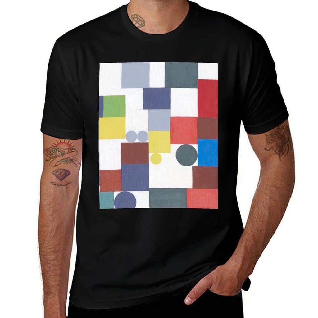 Composition With Tetragons Rectangles And Circles Congruent TaeuberArp TShirt Summer Fashion Casual Tee Shirt TShirt