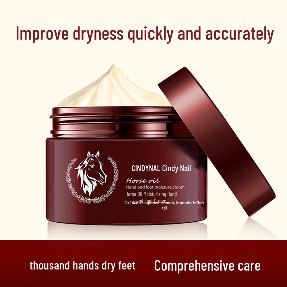 Cindy Nair Krem Nawilżający do Rąk i Stóp z Olejem Końskim na Pęknięcia Pięt i Spierzchniętą Skórę, Do Użytku Jesienno-Zimowego.