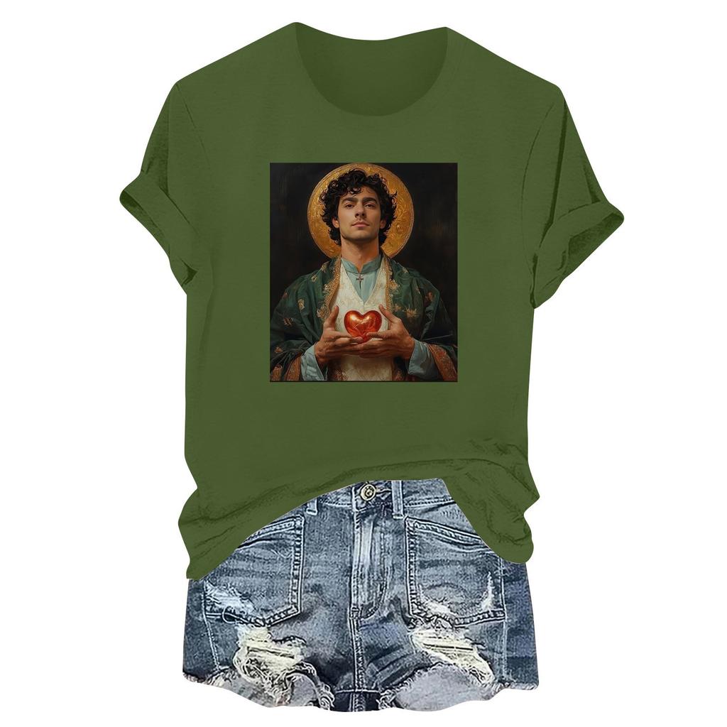 Lässiges, modisches Unisex-T-Shirt mit Rundhalsausschnitt und Aufdruck