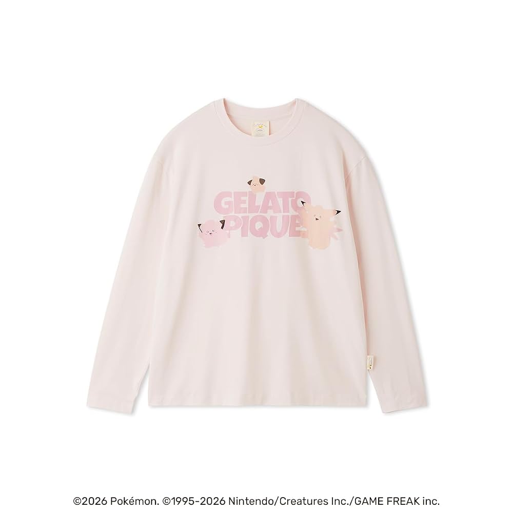 Gelato Pique Unisex Character One-Point Long-Sleeve T-Shirt and Long Pants Set PUCT264200 Unisex