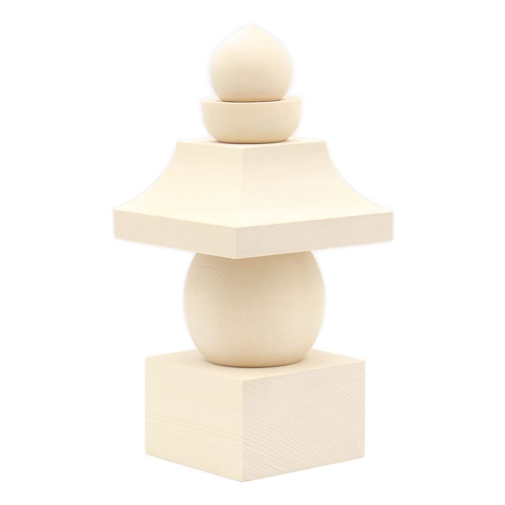 

special Buddhist statue Five ring pagoda height width depth Cypress wood carved wooden Buddhist altar fittings 28061 Kurita s [Dharma instrument]