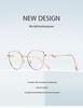 **Elegant Color-Changing Cat Eye Glasses for Women - Anti-Blue Light Metal Frame Flat Lenses**