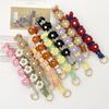 Bohemian Hand-Woven Flower Wrist Lanyard Phone Wristband Daisy Flower -Lost Phone Rope Bag Pendant for Friend Gift Bag Charm