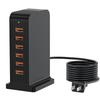 VHBW USB Outlet 50W Extension Cord 1.5m 6-Port Hub Power Tower Tower Port USB Charger with Automatic Output Detection Function for Home, Office, Trave