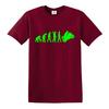 Evolution of man to kawasaki tshirt ninja motorbike super bike mens ladies top