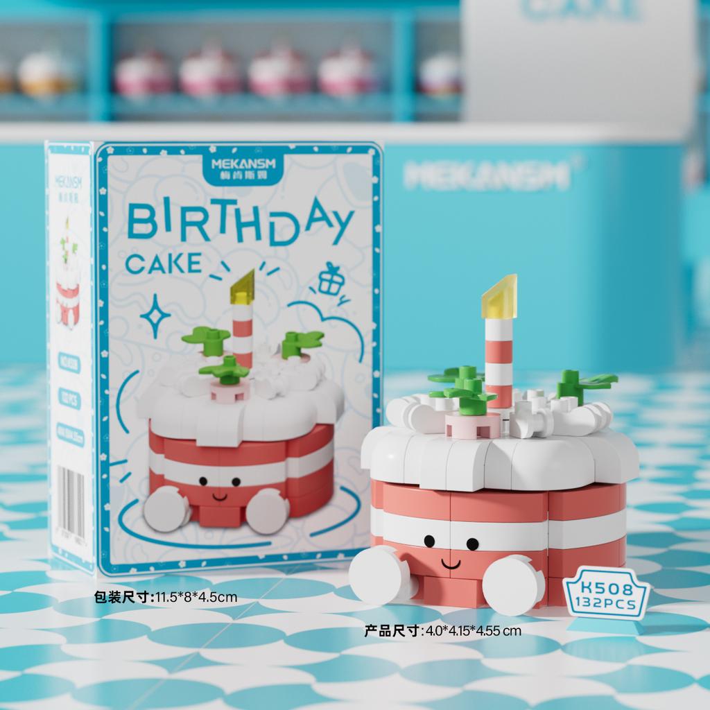 Kawaii Mini Cake Micro Building Blocks Kids Toys 3D Models Educational Toys DIY Birthday Gifts New Products