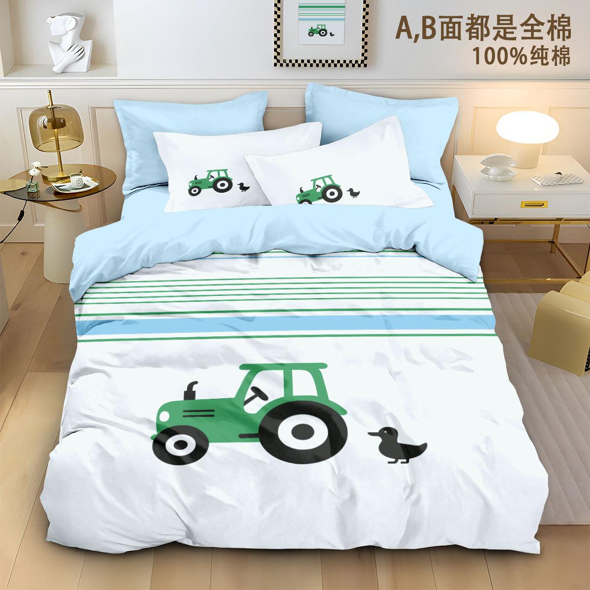 

3D Digital Cartoon Cars Bedding Set With Pillowcases 2/3Pcs Cars Duvet Cover Set Teens & Kids Quilt Cover Single Double Large 100x135cm-2pcs