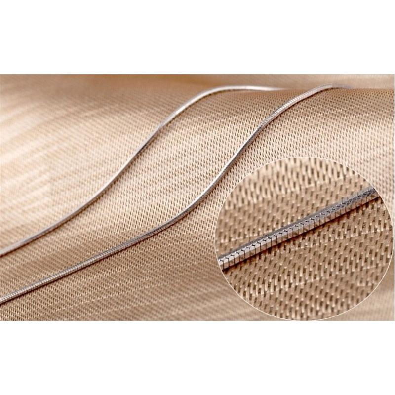 Fashion Classic Clavicle Chain Sterling Silver Jewelry S925 Silver Necklace 1MM Snake Chain with Chain 1MM Snake Bone Chain
